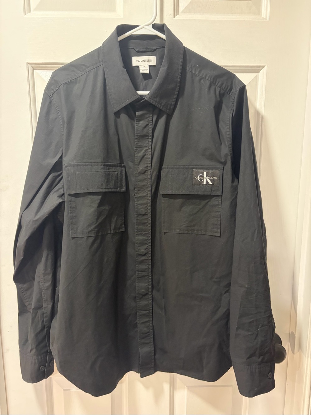Calvin Klein Jeans Men's Black Utility Overshirt – Size L